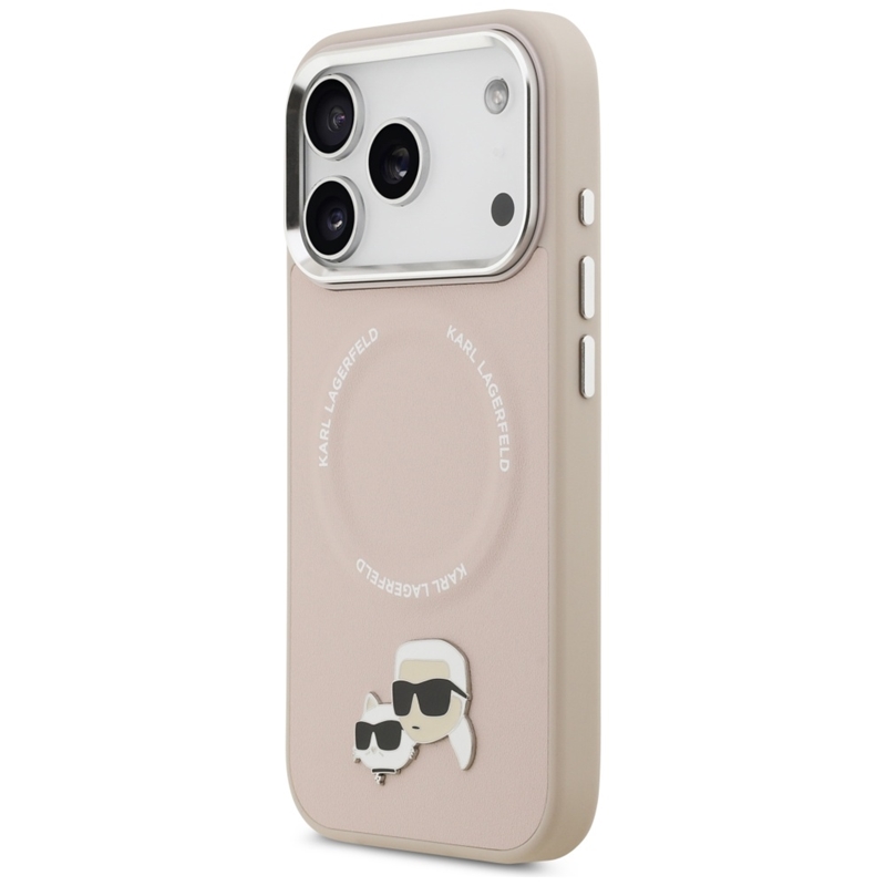 Karl Lagerfeld Karl & Choupette Pins MagSafe - Etui iPhone 17 Pro Max (różowy)
