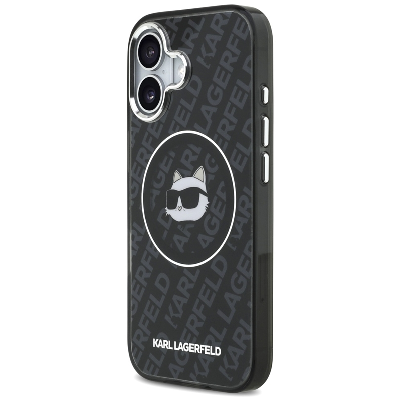 Karl Lagerfeld IML Choupette Head Logo MagSafe - Etui iPhone 17 (czarny)