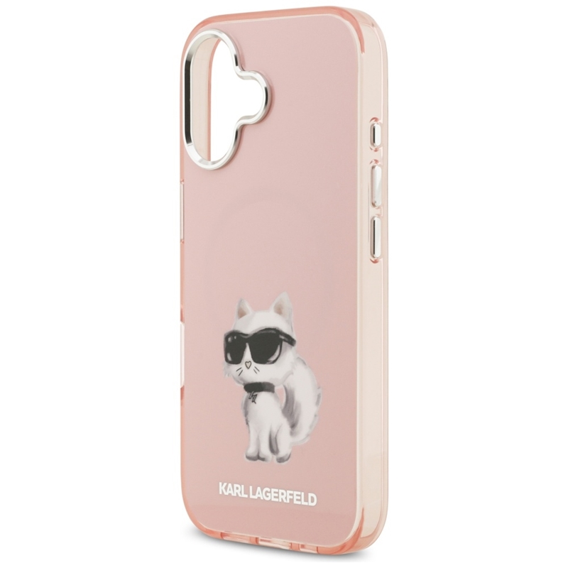 Karl Lagerfeld IML Aquarelle Choupette & Logo MagSafe - Etui iPhone 17 (różowy)