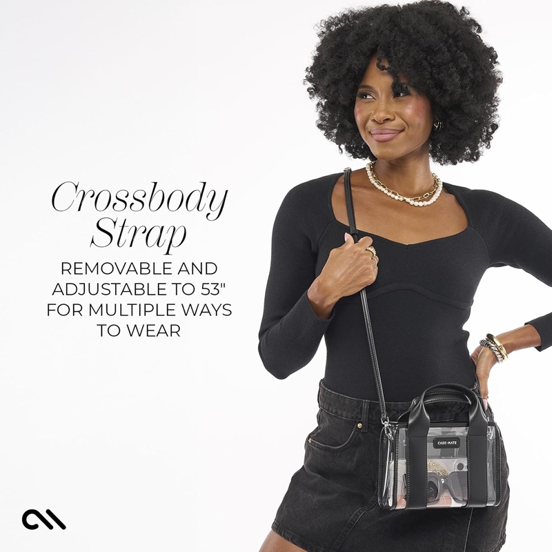 Case-Mate Micro Tote Bag - Wodoodporna torba na ramię (Midnight Black/Clear)