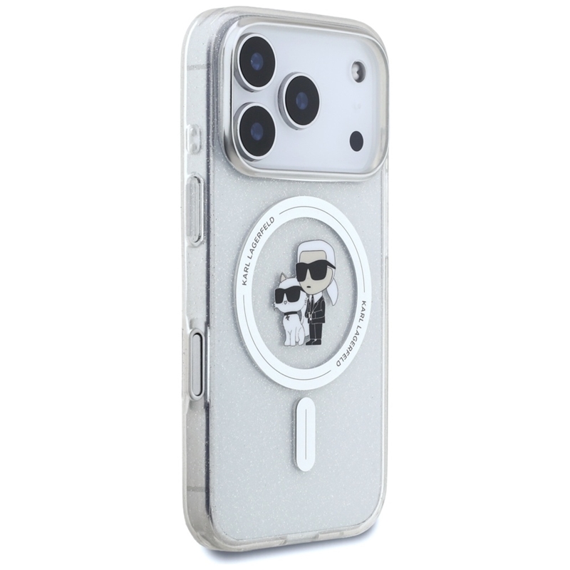 Karl Lagerfeld IML Karl Choupette Glitter MagSafe - Etui iPhone 17 Pro (przezroczysty)