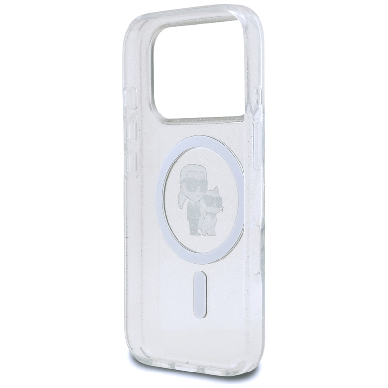 Karl Lagerfeld IML Karl Choupette Glitter MagSafe - Etui iPhone 17 Pro (przezroczysty)
