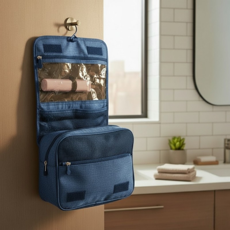 Dunlop - Torba / kosmetyczka podróżna z uchwytem do powieszenia 25x20x10 cm (Granatowy)