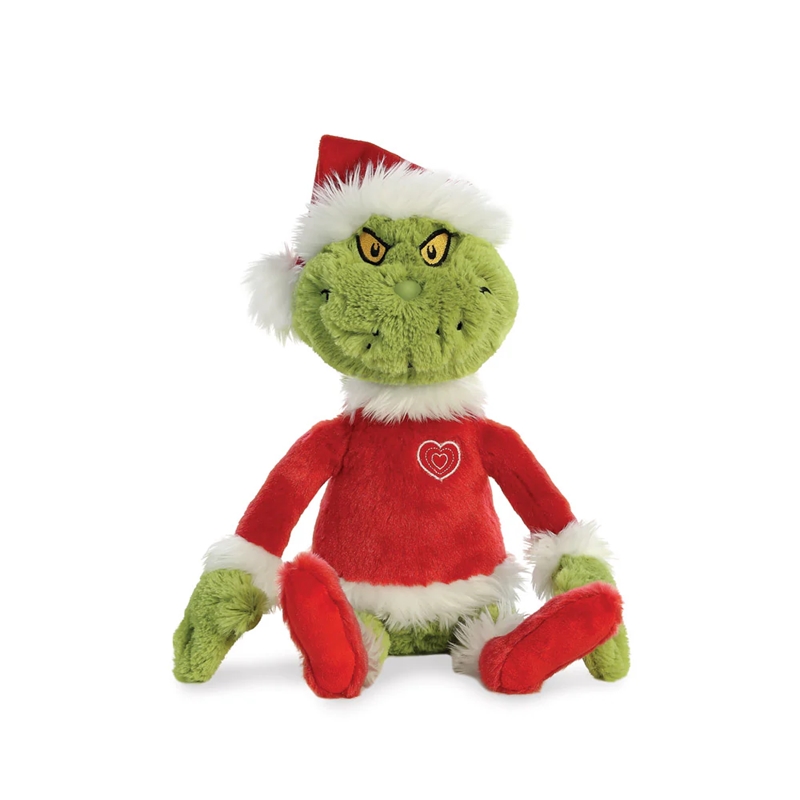 Grinch - Pluszowa maskotka / przytulanka Grinch w stroju Świętego Mikołaja 43 cm Eco-Friendly