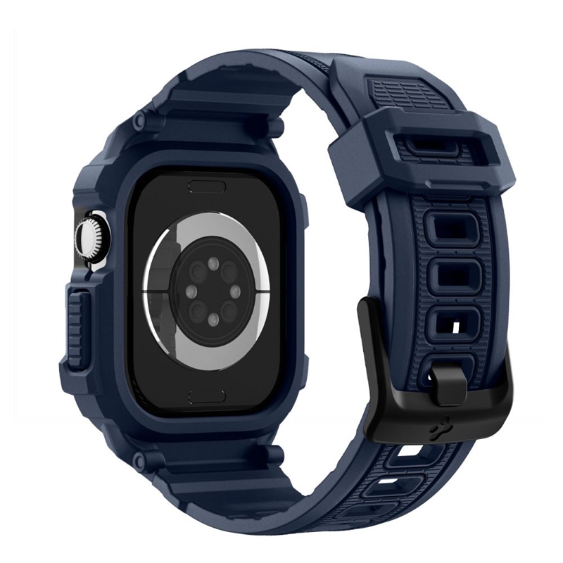Spigen Rugged Armor Pro V2 – Pasek z obudową do Apple Watch 10 / 11 42 mm (Navy Blue)