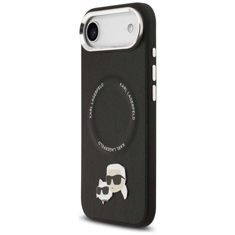 Karl Lagerfeld Karl & Choupette Pins MagSafe - Etui iPhone Air (czarny)