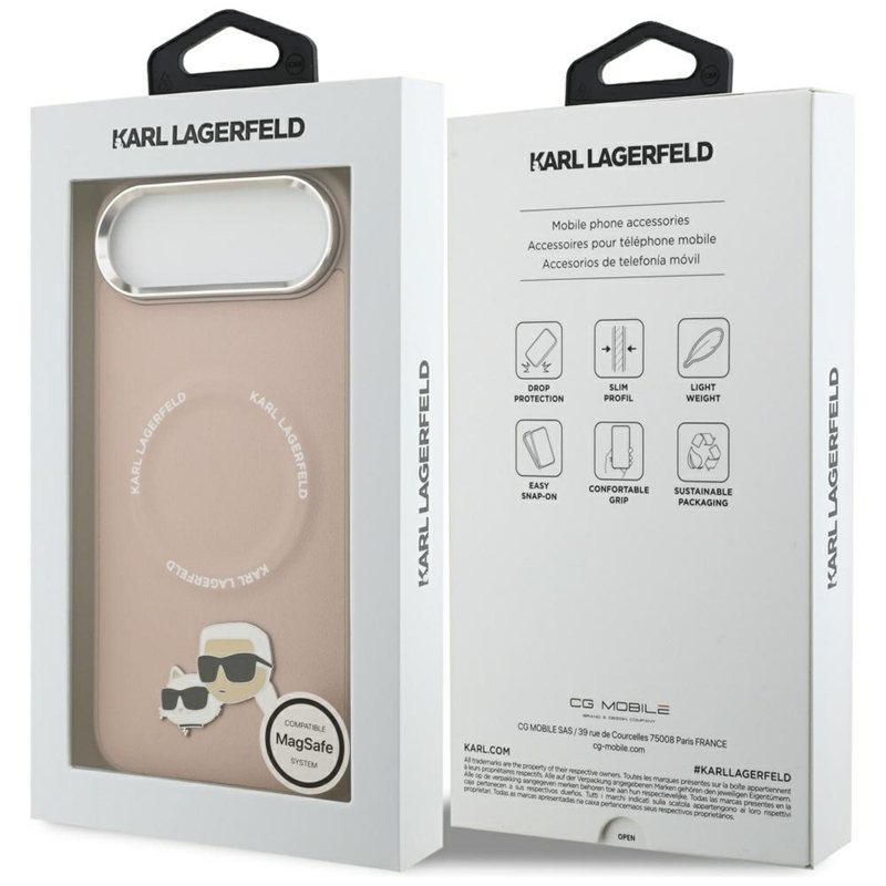 Karl Lagerfeld Karl & Choupette Pins MagSafe - Etui iPhone Air (różowy)