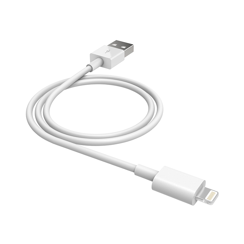 PURO Plain - Kabel połączeniowy USB Apple złącze Lightning MFi 1m (biały)