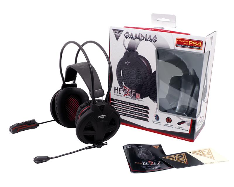 Gamdias Hebe V2 - Słuchawki stereofoniczne dla graczy z mikrofonem (PC-PS4)