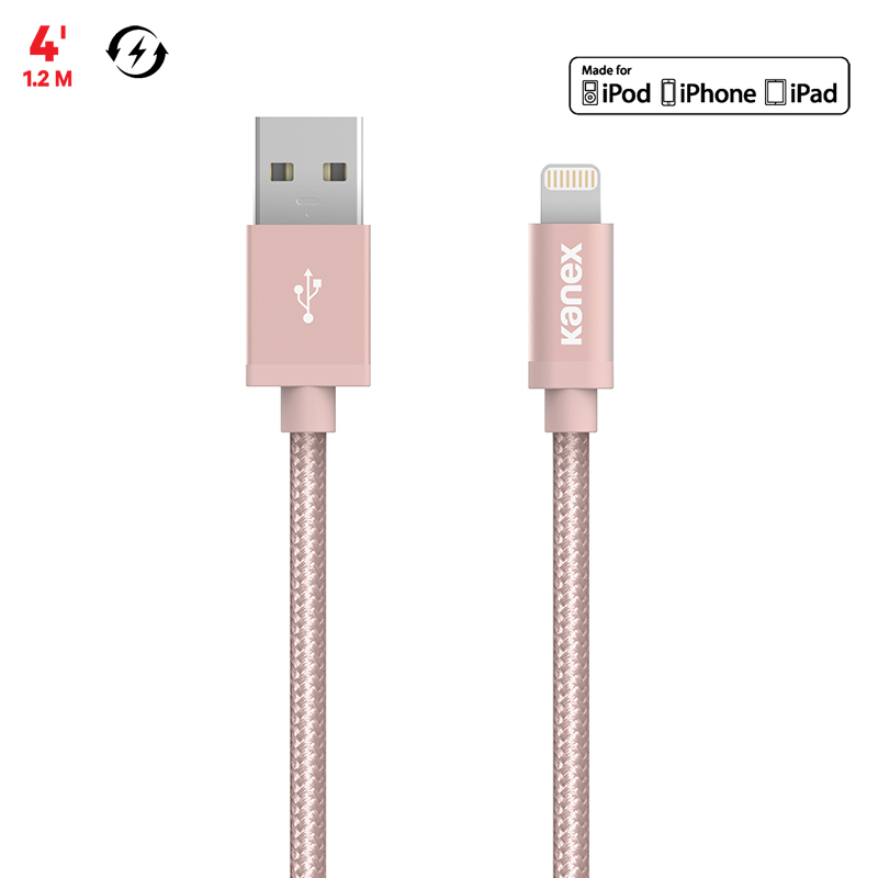 Kanex MiColor Premium Lightning - Kabel MFi z Lightning do USB 1,2 m (Rose Gold)