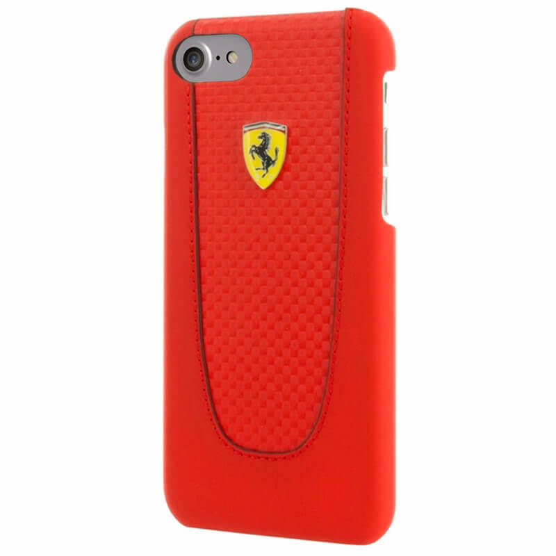 Ferrari Pit Stop Red Trim - Etui iPhone 8 / 7 (Red Carbon)