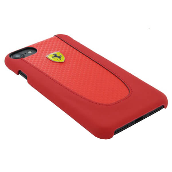 Ferrari Pit Stop Red Trim - Etui iPhone 8 / 7 (Red Carbon)