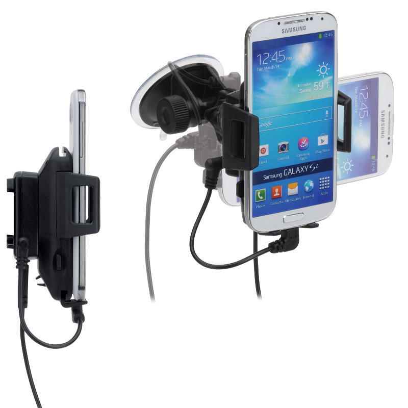 iGrip Universal Charging Dock - Uniwersalny uchwyt do smartfonów o szer. 44 - 84 mm + ładowarka + kabel micro USB + kabel Lightning