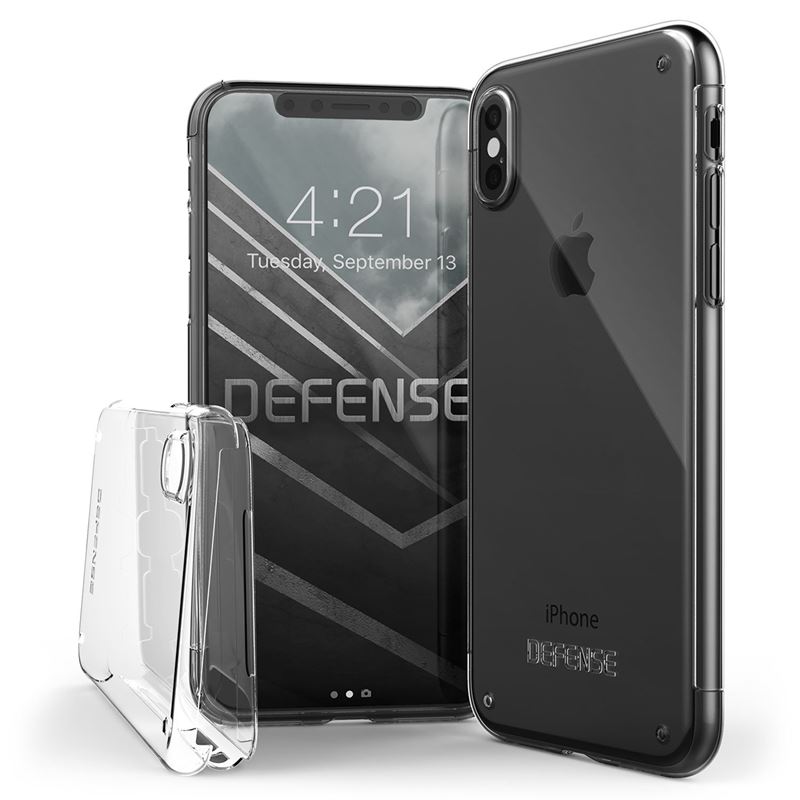 X-Doria Defense 360 - Etui iPhone Xs / X ze szkłem 9H na ekran (przezroczysty)