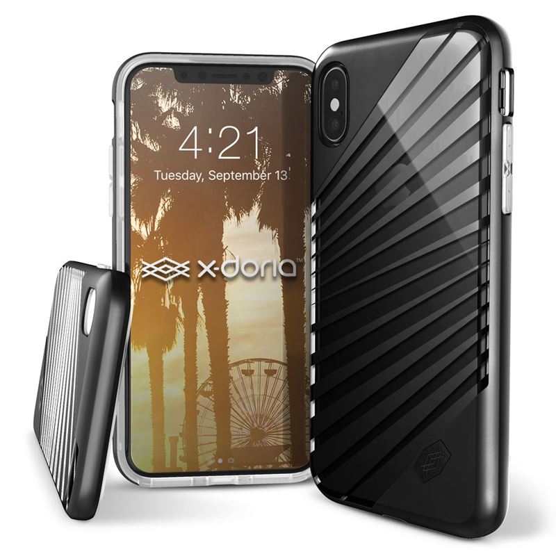 X-Doria Revel Lux - Etui iPhone X (Black Rays)