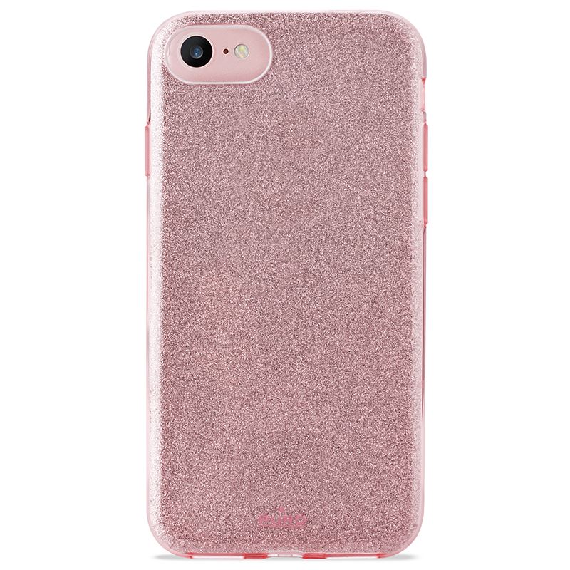 PURO Glitter Shine Cover - Etui iPhone SE 2020 / 8 / 7 / 6s (Rose Gold)