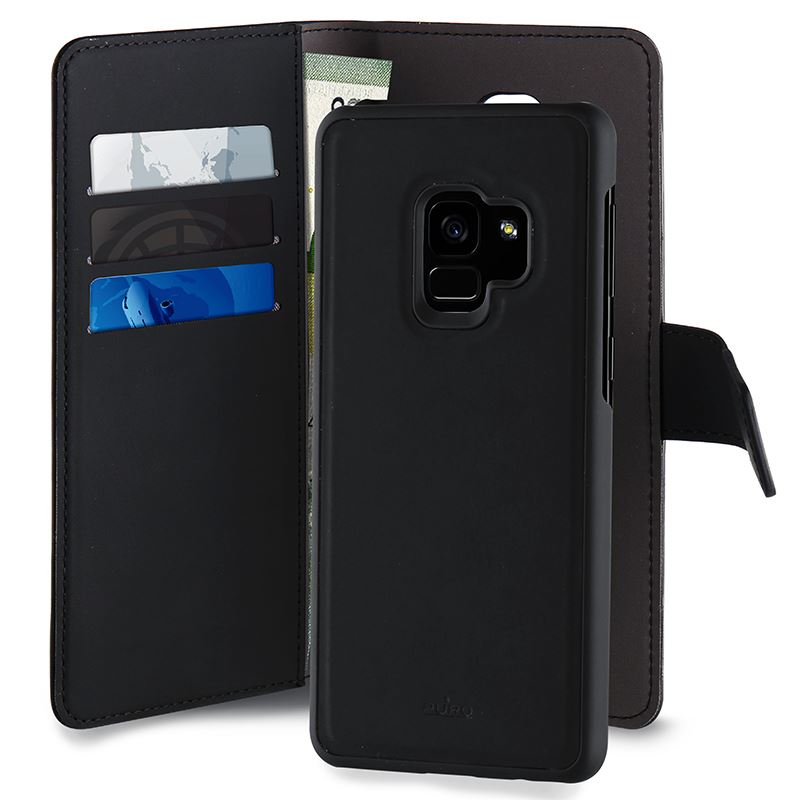 PURO Wallet Detachable - Etui 2w1 Samsung Galaxy S9 (czarny)