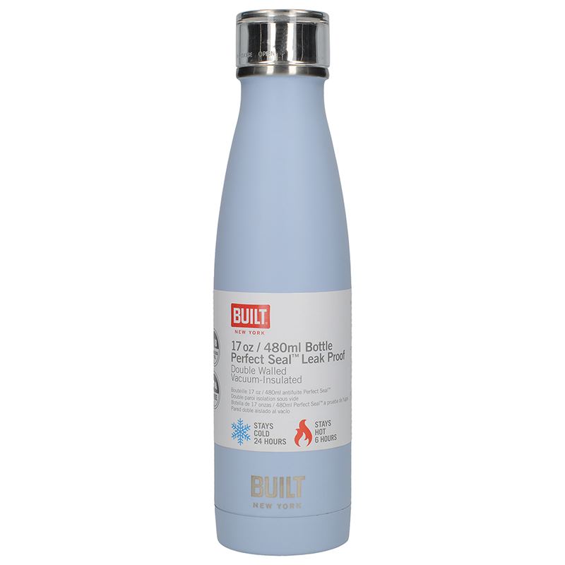 BUILT Perfect Seal Vacuum Insulated Bottle - Stalowa butelka termiczna 0,5 l (Arctic Blue)