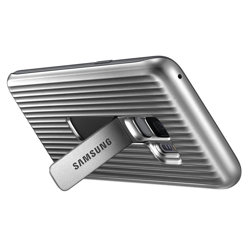 Samsung Protective Standing Cover - Etui Samsung Galaxy S9 z podstawką (srebrny)