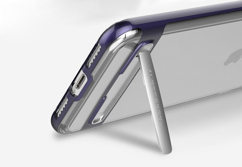 Mercury Dream Bumper - Etui iPhone X z metalową podstawką (czarny)