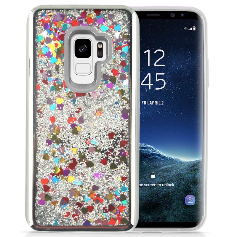 Zizo Liquid Glitter Star Case - Etui Samsung Galaxy S9 (Silver)