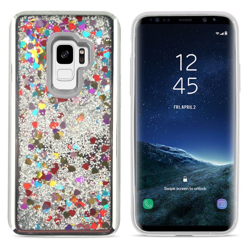 Zizo Liquid Glitter Star Case - Etui Samsung Galaxy S9 (Silver)