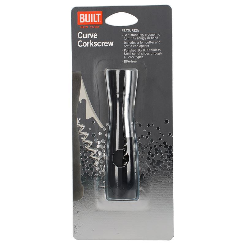 BUILT Curve Corkscrew - Otwieracz do butelek + korkociąg (Black)
