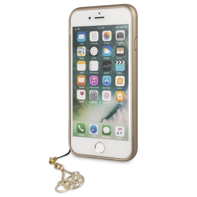 Guess 4G Charms Collection - Etui iPhone SE 2022/ SE 2020 / 8 / 7 z zawieszką (szary)