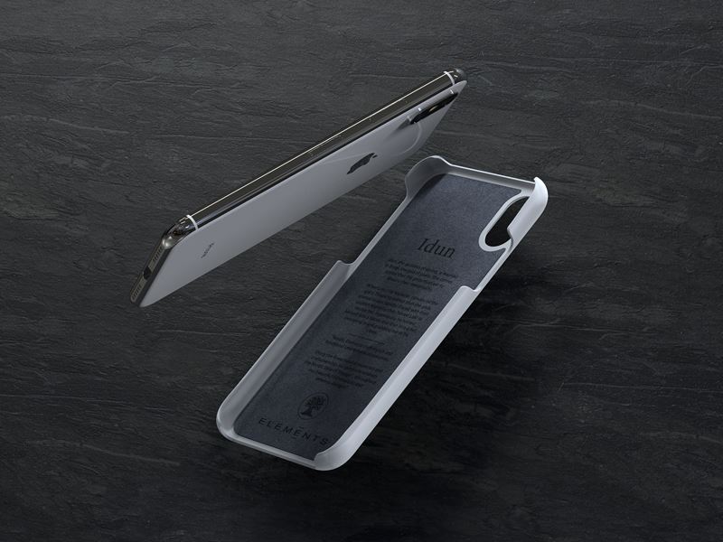 Nordic Elements Original Idun - Materiałowe etui iPhone Xs / X (Light Grey)