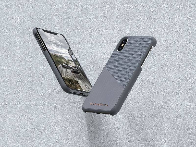 Nordic Elements Original Hel - Drewniane etui iPhone Xs Max (Mid Grey)