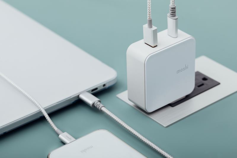 Moshi ProGeo USB-C PD Wall Charger - Ładowarka sieciowa USB-C Power Delivery + USB, 42W (EU)