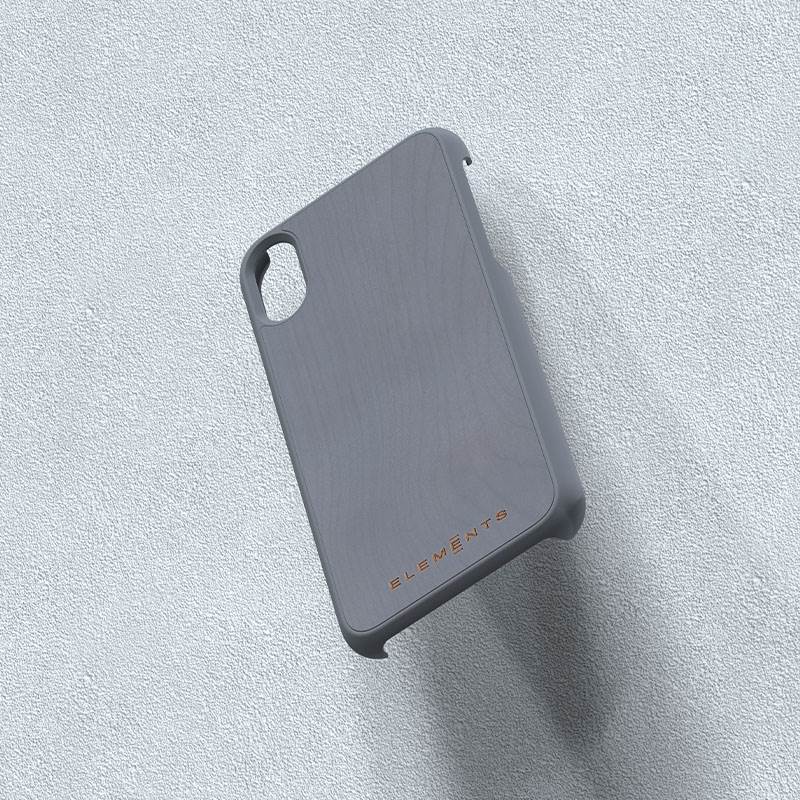 Nordic Elements Original Gefion - Drewniane etui iPhone Xs / X (Mid Grey)
