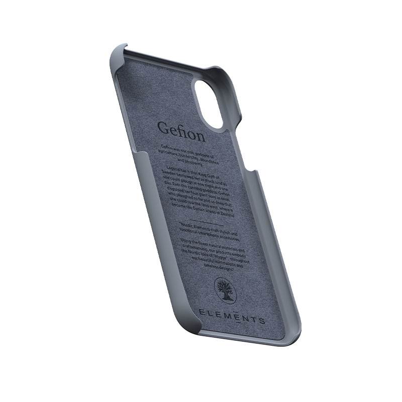 Nordic Elements Original Gefion - Drewniane etui iPhone Xs / X (Mid Grey)