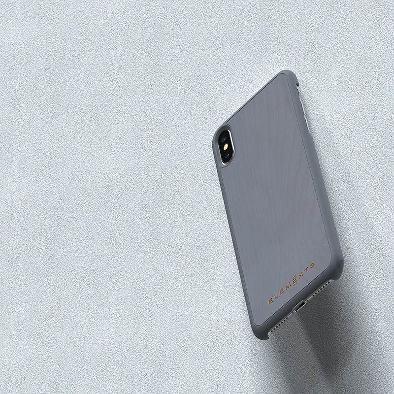 Nordic Elements Original Gefion - Drewniane etui iPhone Xs Max (Mid Grey)