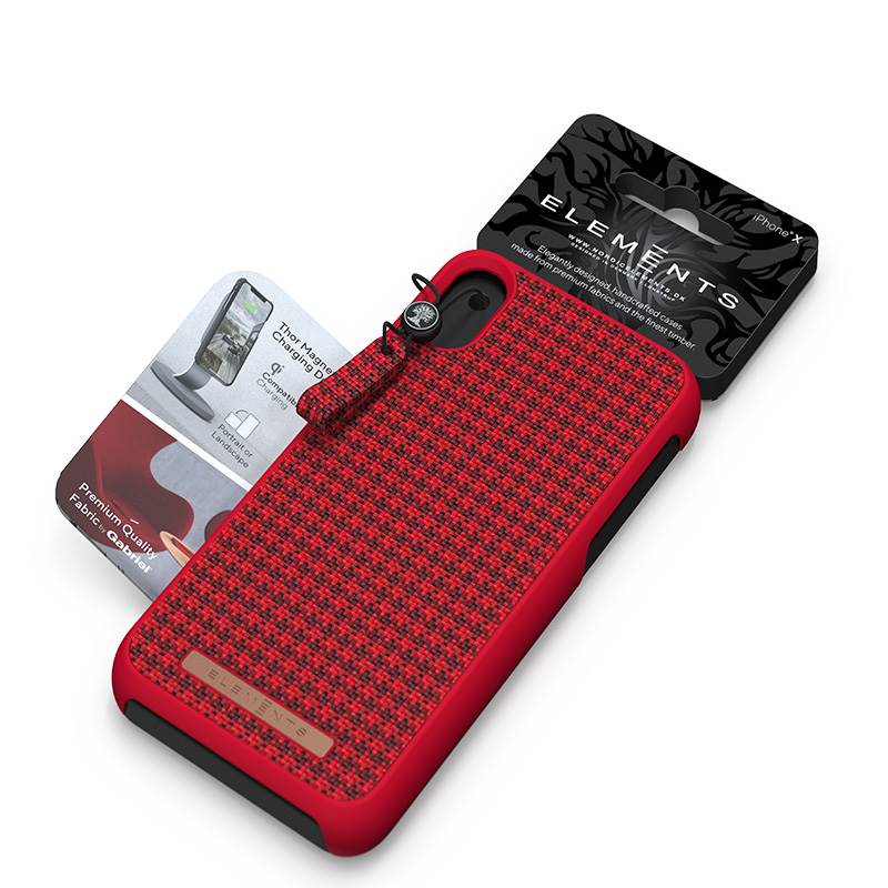 Nordic Elements Saeson Idun - Materiałowe etui iPhone Xs Max (Red)