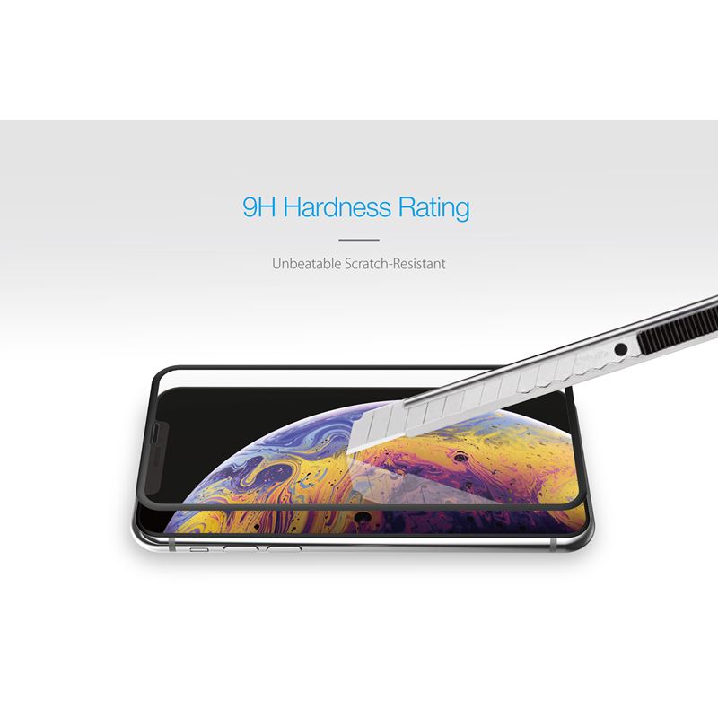Just Mobile Xkin 3D Tempered Glass Screen Protector - Szkło ochronne hartowane iPhone 11 Pro Max / Xs Max (Transparent/ Black)
