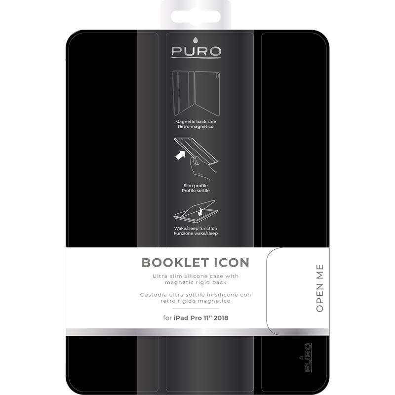 PURO ICON Booklet Case – Bezramkowe etui iPad Pro 11” w/Magnet & Stand up (czarny)