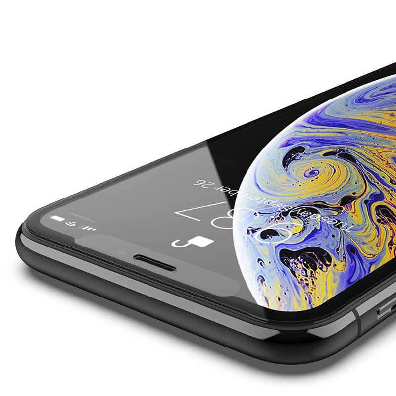X-Doria Defense Glass - Hartowane szkło ochronne 9H na ekran iPhone 11 Pro Max / Xs Max (czarna ramka)