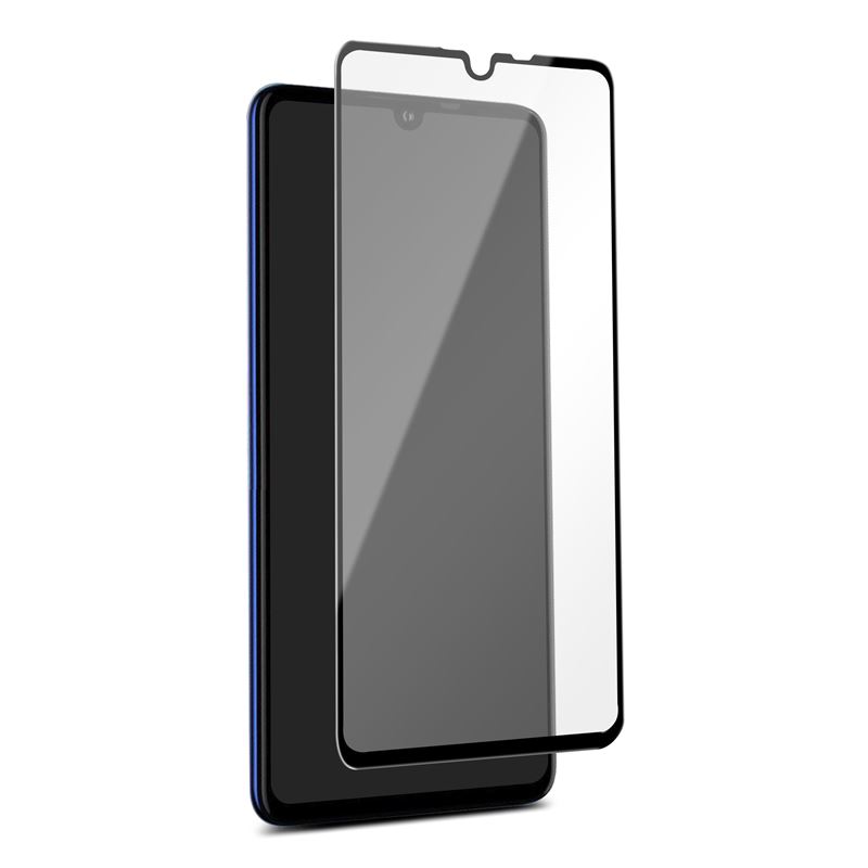 PURO Frame Tempered Glass - Szkło ochronne hartowane na ekran Huawei P30 (czarna ramka)
