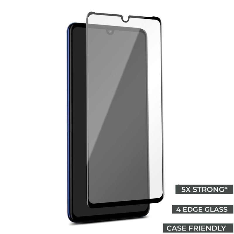 PURO Premium Full Edge Tempered Glass Case Friendly - Szkło ochronne hartowane na ekran Huawei P30 Pro (czarna ramka)