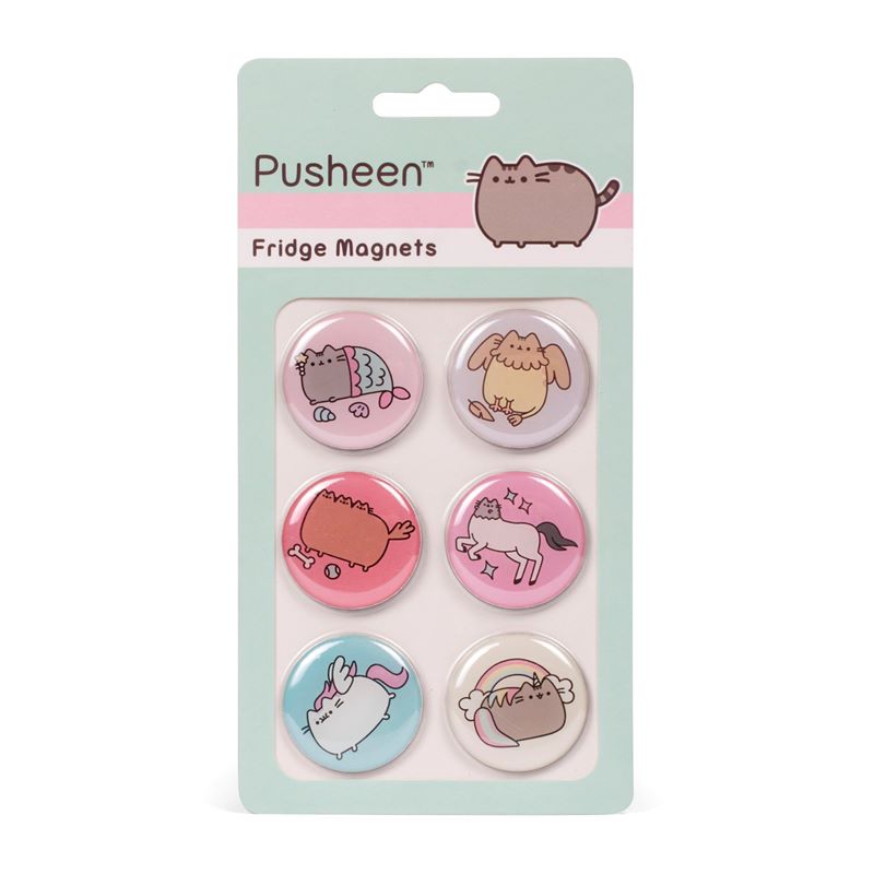 Pusheen - Magnesy na lodówkę (6 sztuk)