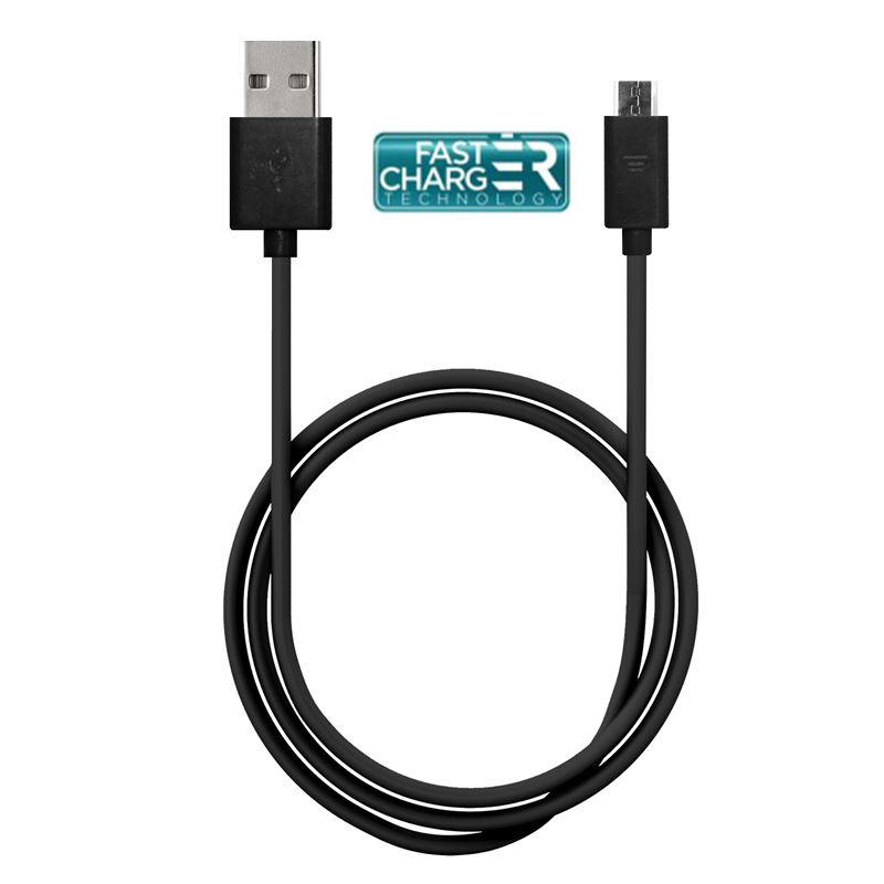 PURO Plain Cable – Kabel połączeniowy USB na Micro USB, 1A, 1 m (czarny)