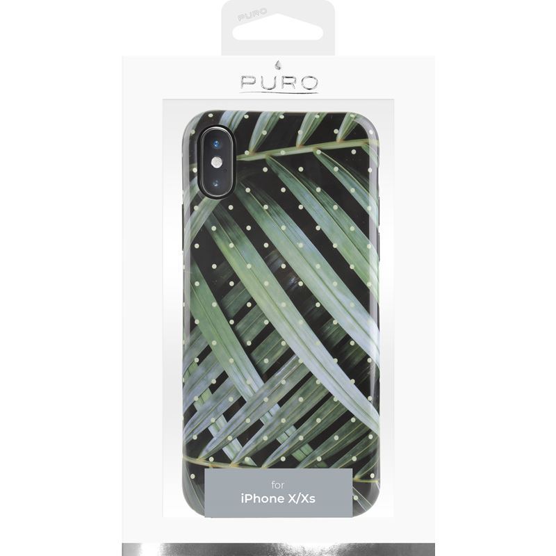 PURO Glam Tropical Leaves - Etui iPhone Xs / X (Brilliant Leaves)