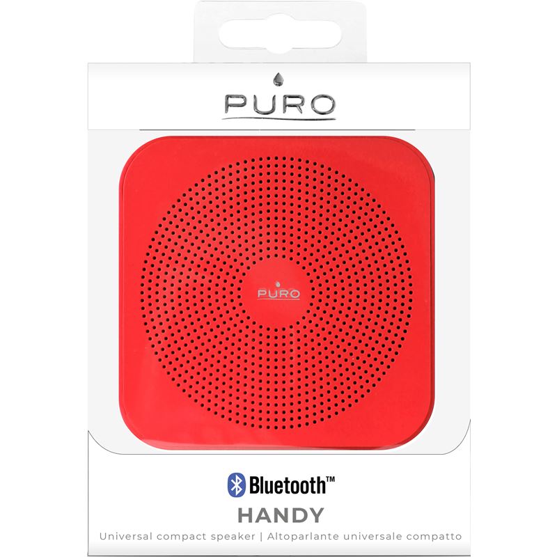 PURO Handy Speaker – Przenośny głośnik bezprzewodowy Bluetooth (czerwony)