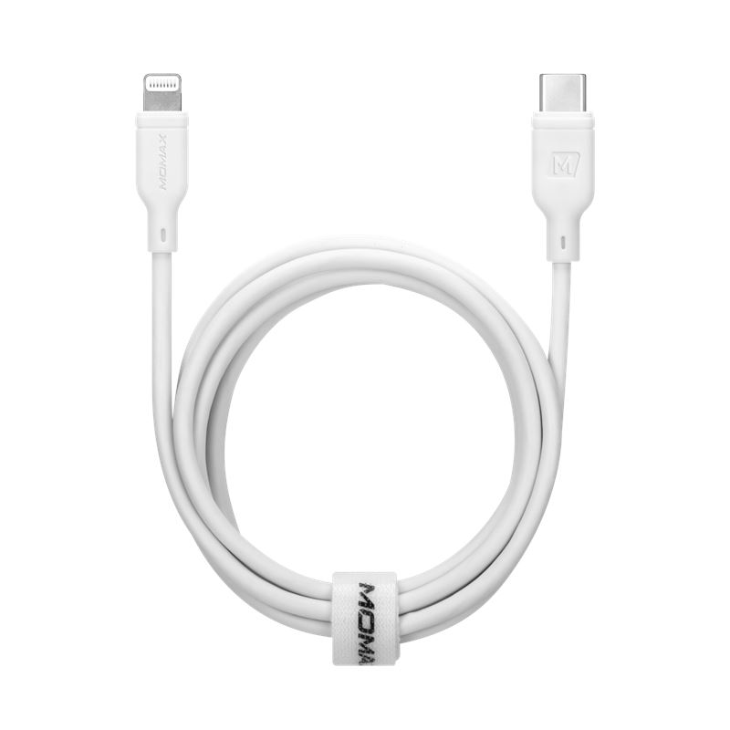 Momax Zero - Kabel połączeniowy USB-C (Power Delivery Fast Charging 3A) na Lightning certyfikat MFi 1.2 m (White)