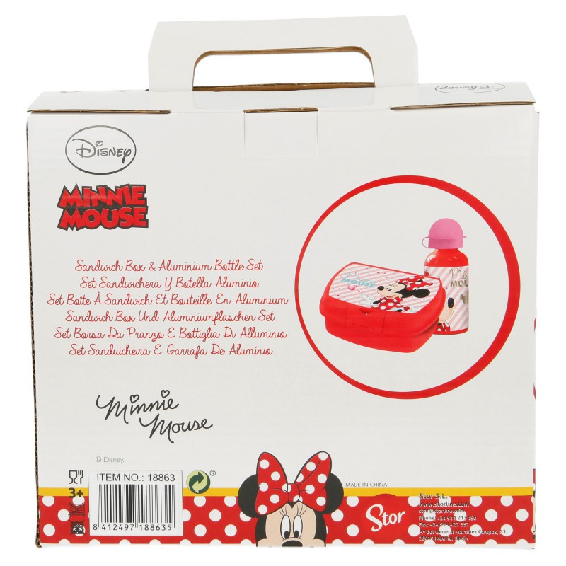 Minnie Mouse - Zestaw Śniadaniówka + bidon aluminiowy 400 ml