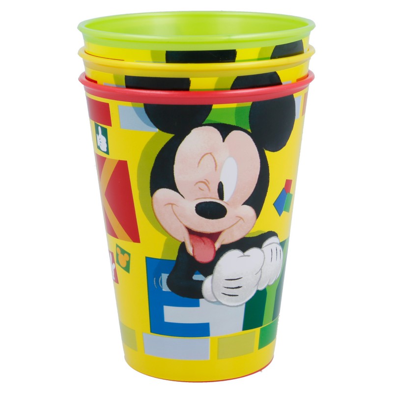 Mickey Mouse - Kubki piknikowe 260 ml (3 szt)