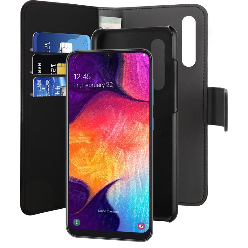 PURO Wallet Detachable - Etui 2w1 Samsung Galaxy A50 (2019) / A50s / A30s (czarny)