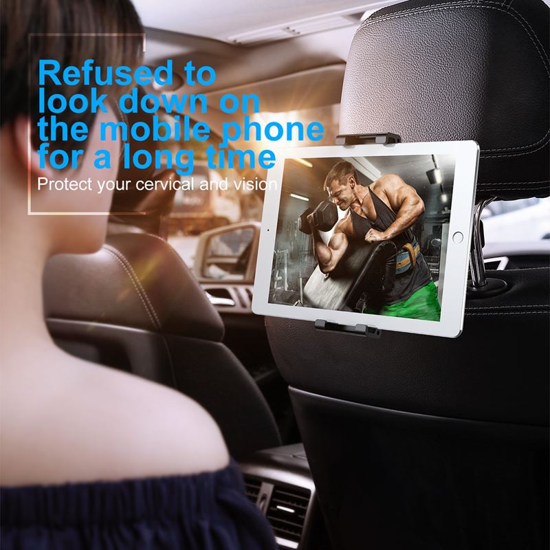 Baseus Backseat - Uniwersalny uchwyt na zagłówek dla tabletów i smartfonów (czarny)