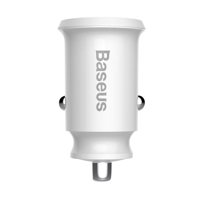 Baseus Grain - Ładowarka samochodowa 2 x USB, 5 V / 3.1 A (biały)